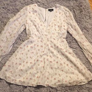 Lulus White Floral Dress